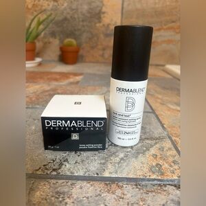 Dermablend translucent setting powder + lock last setting spray NEW FULL SIZE